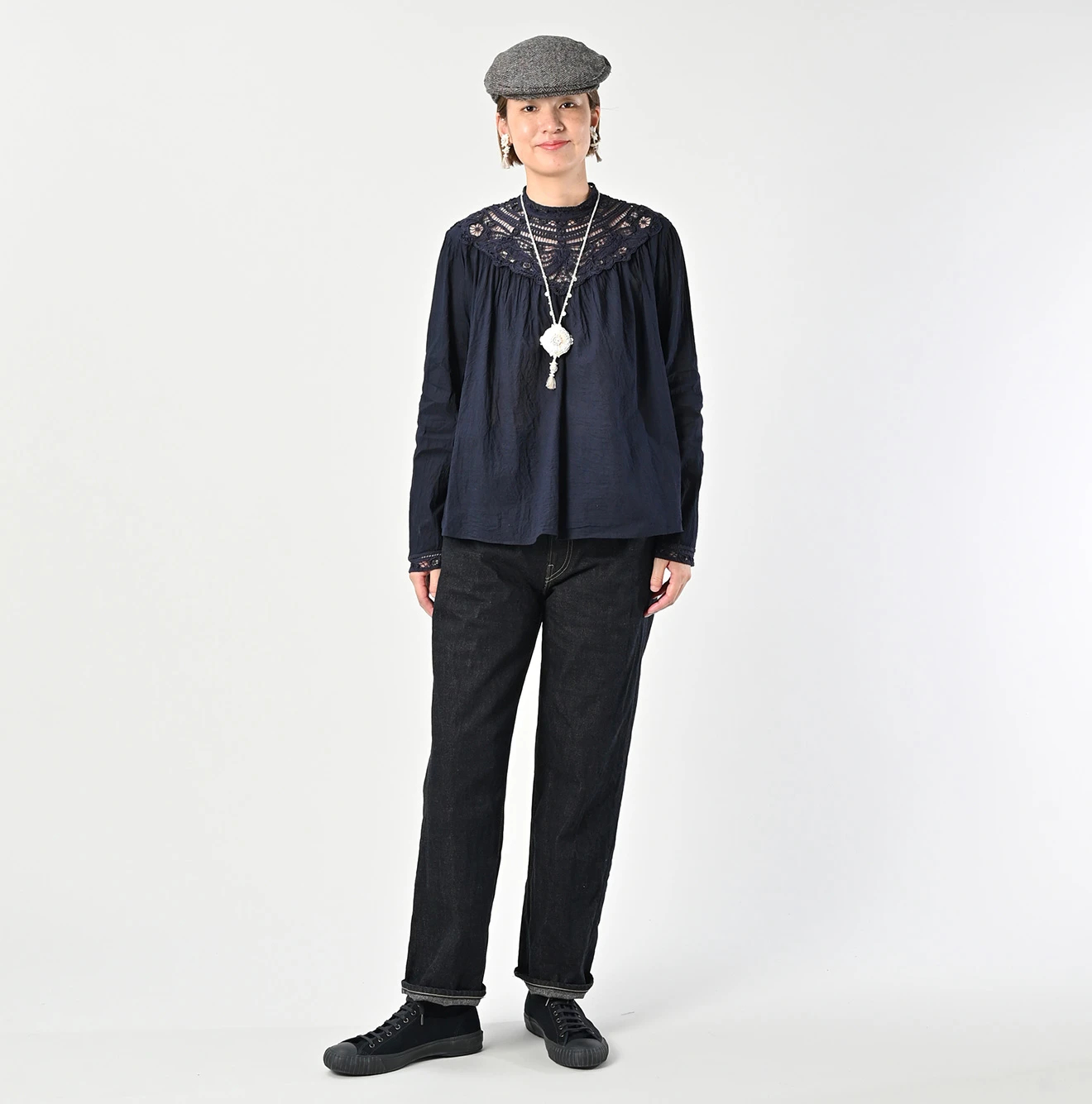 45R(フォーティファイブアール) |インドカディのリボンレースブラウス