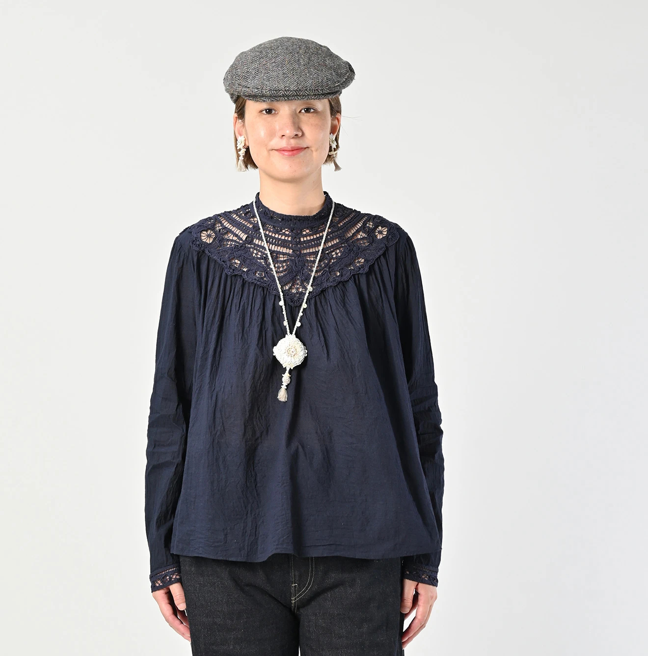 45R(フォーティファイブアール) |インドカディのリボンレースブラウス