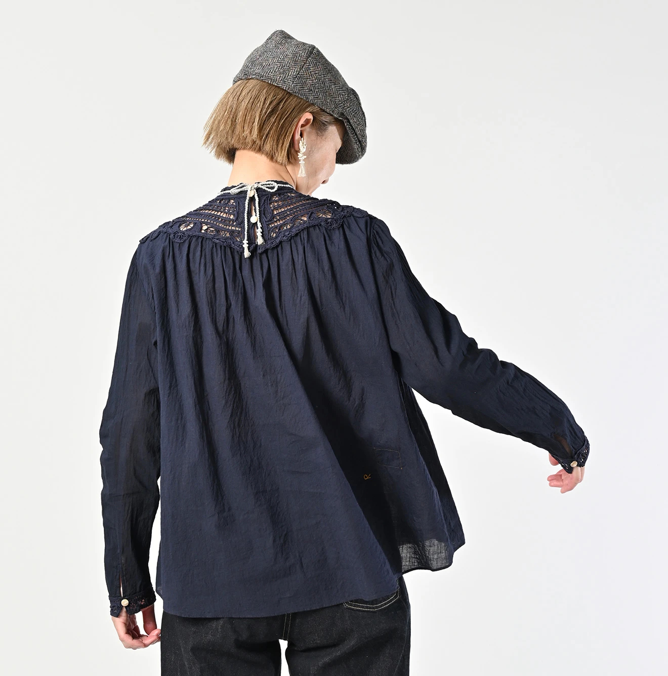 45R(フォーティファイブアール) |インドカディのリボンレースブラウス