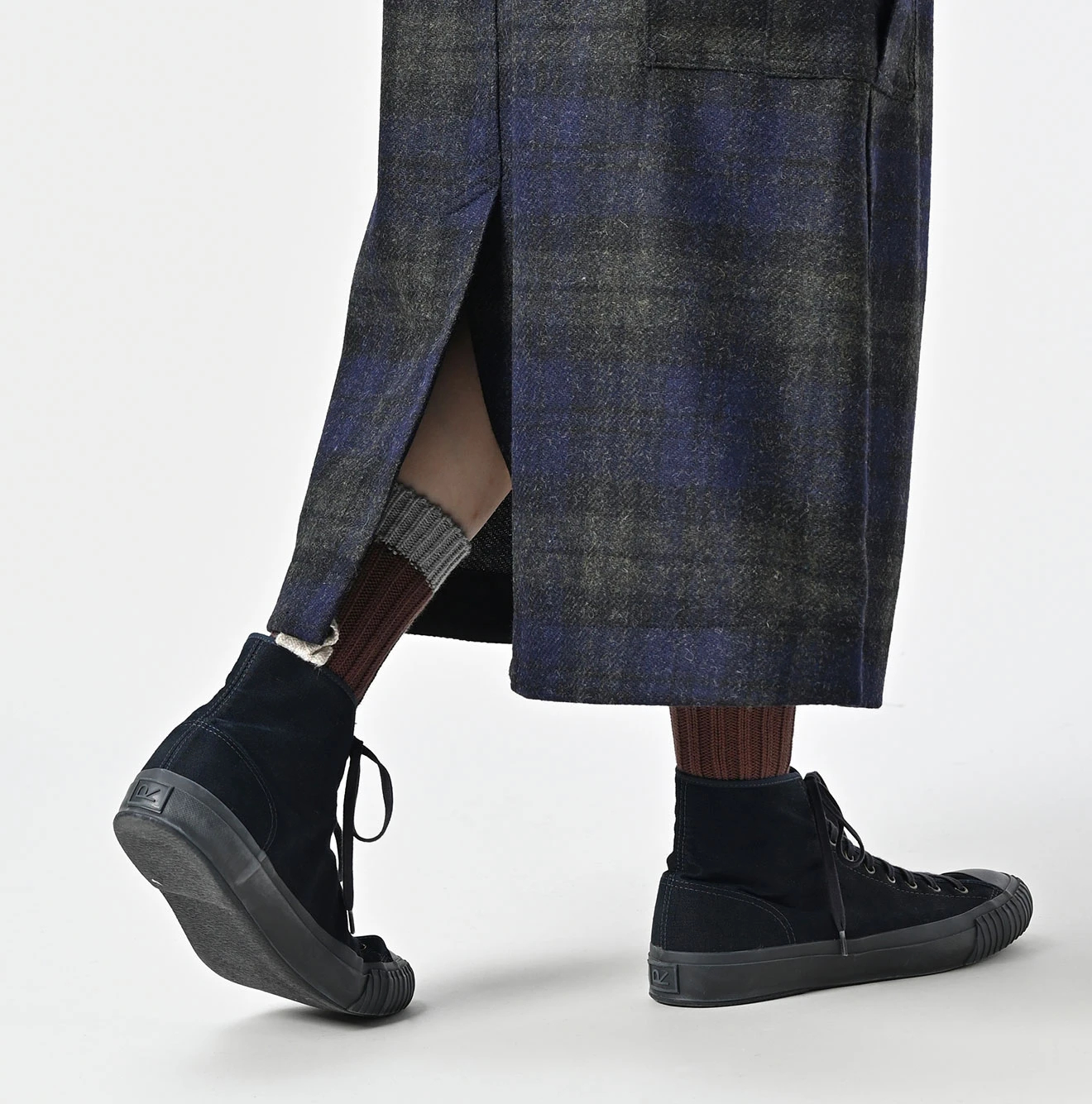 45R(フォーティファイブアール) |ウールタータンのカーゴスカート