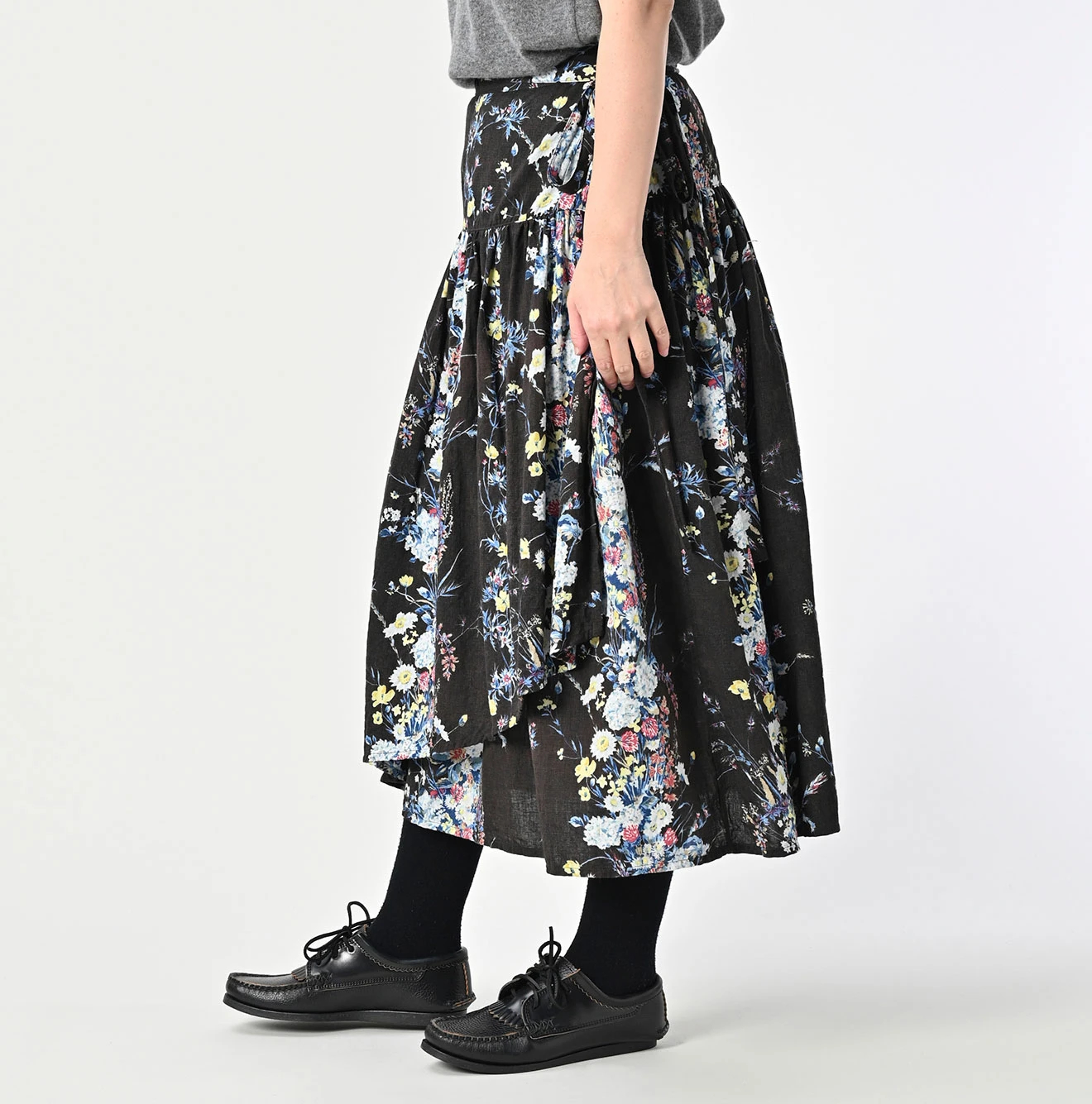 45R(フォーティファイブアール) |インドカディブーケストライププリントのぐるぐるスカート