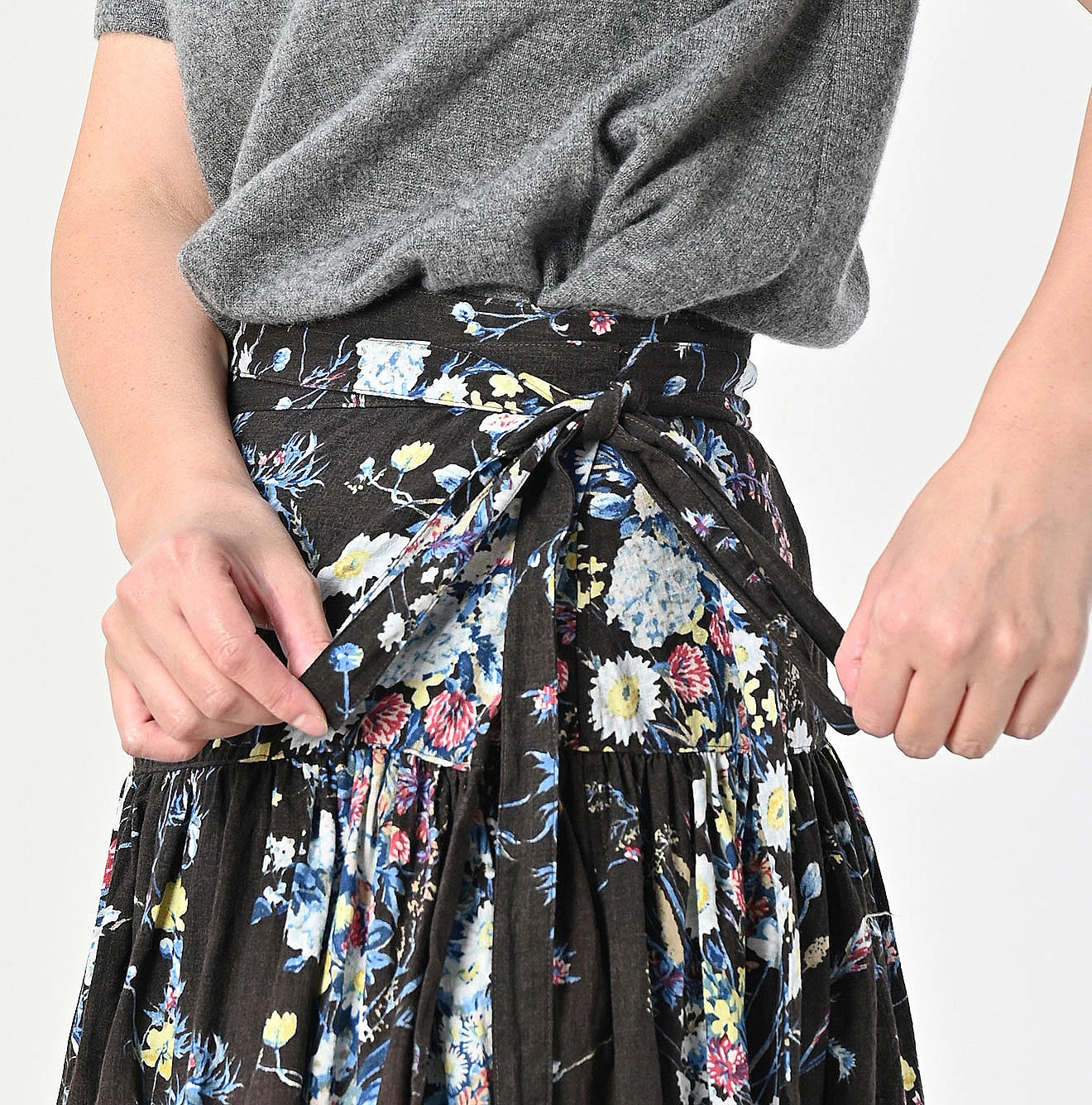 45R(フォーティファイブアール) |インドカディブーケストライププリントのぐるぐるスカート