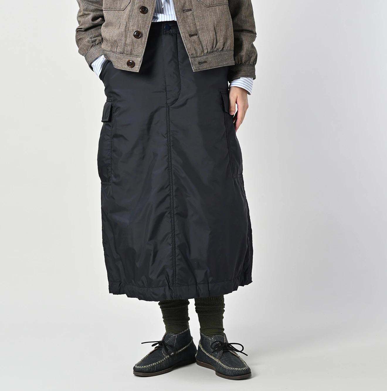 45R(フォーティファイブアール) |ナイロンのキルティングカーゴスカート