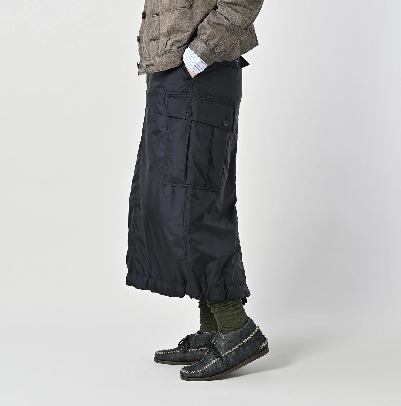 45R(フォーティファイブアール) |ナイロンのキルティングカーゴスカート