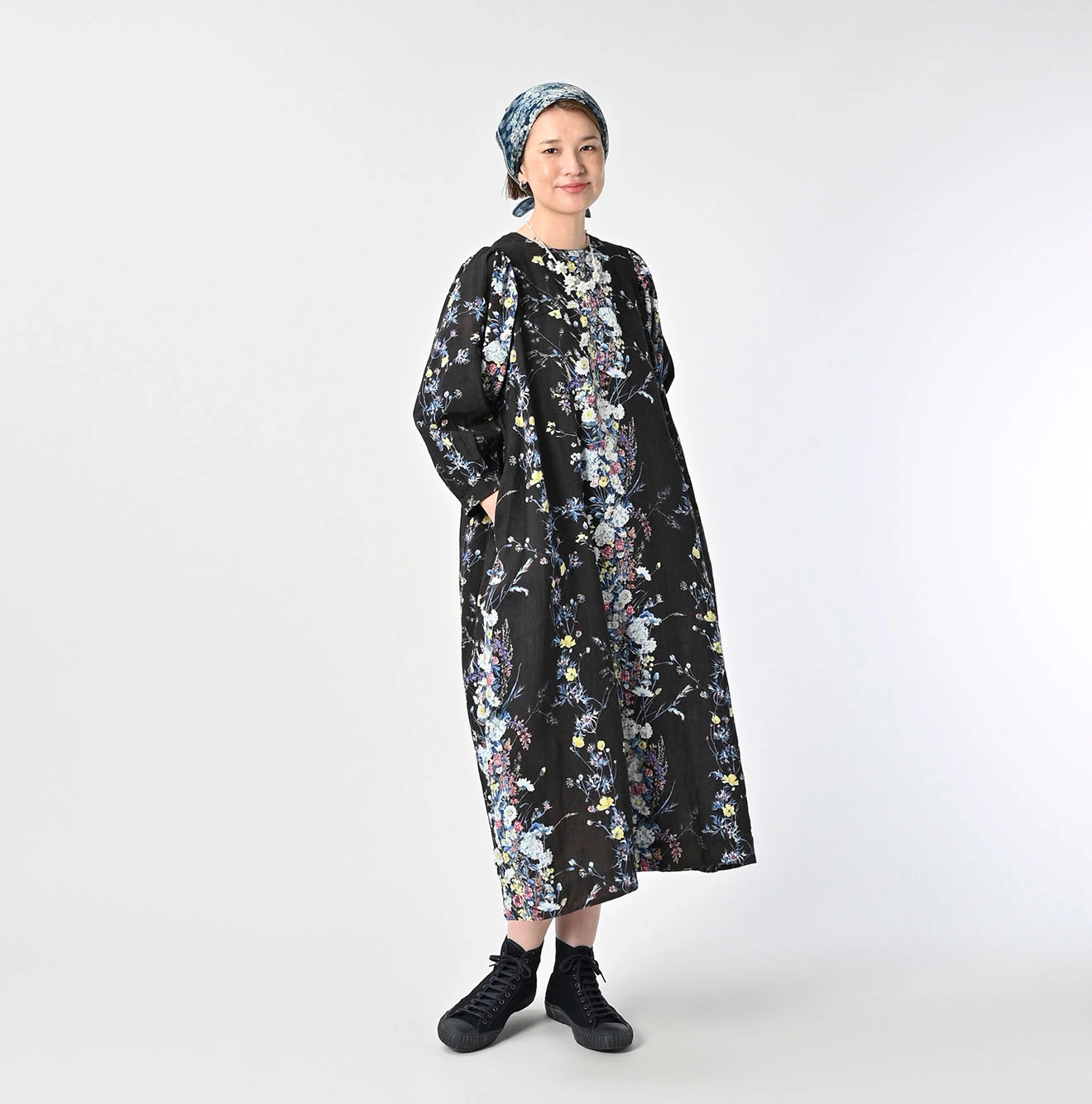 45R(フォーティファイブアール) |インドカディブーケストライププリントのパフブリッジドレス