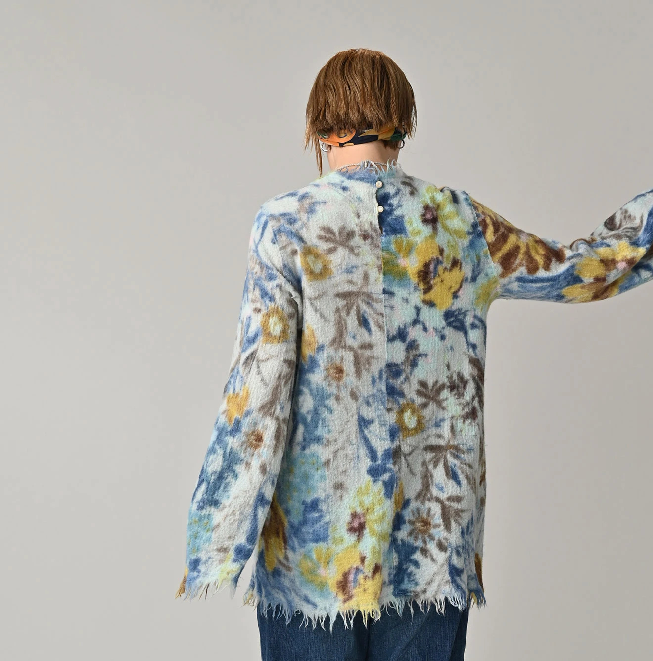 45R(フォーティファイブアール) |縮絨ジャルダンプリントのぽよんブラウス