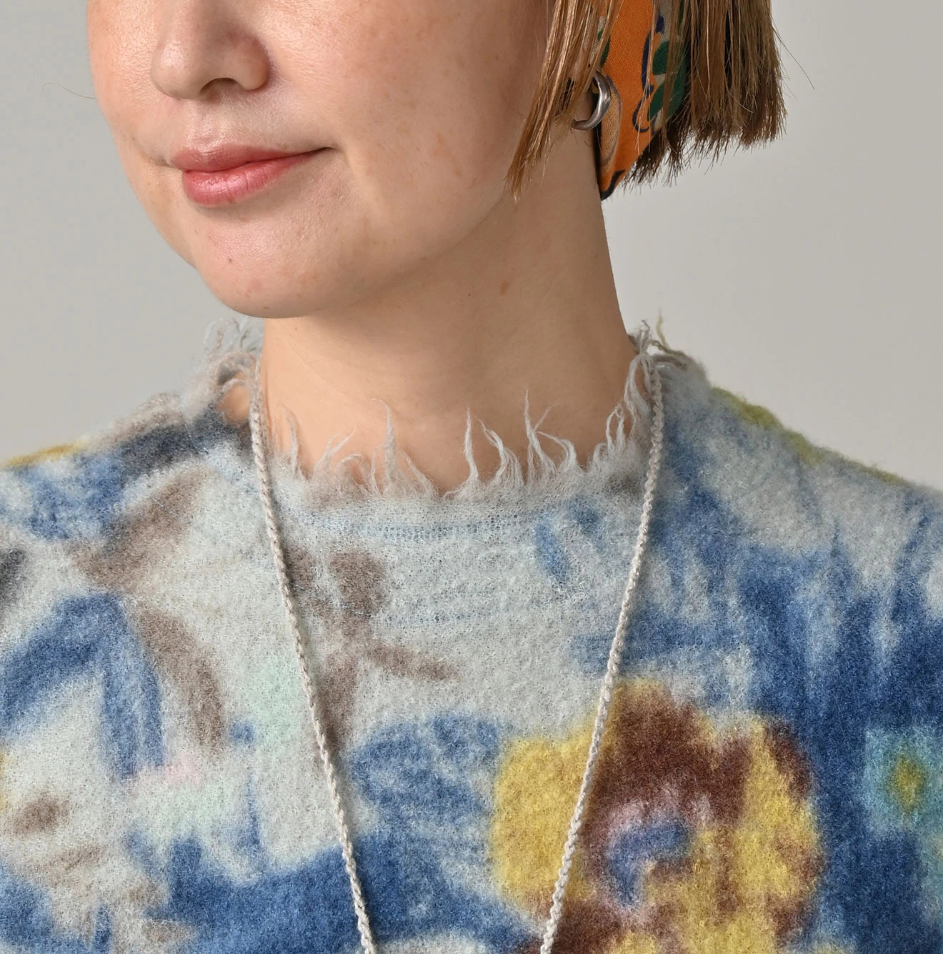 45R(フォーティファイブアール) |縮絨ジャルダンプリントのぽよんブラウス