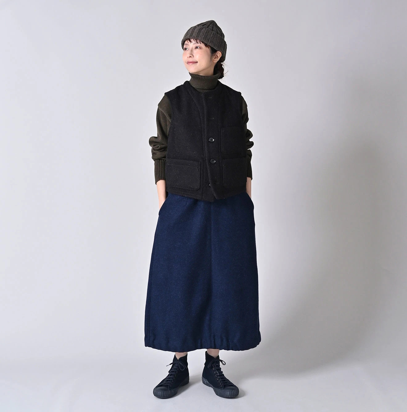 45R（フォーティファイブアール）| ジャージフラノのスカート Skirt