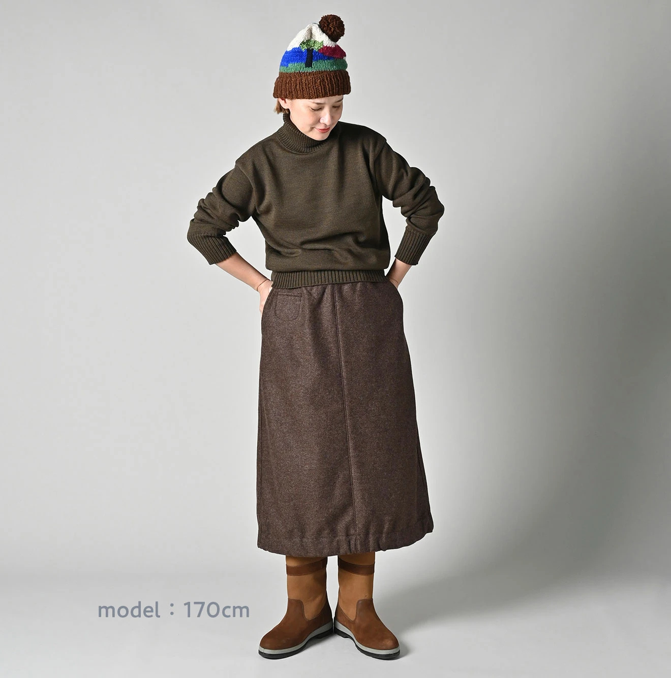 45R（フォーティファイブアール）| ジャージフラノのスカート Skirt