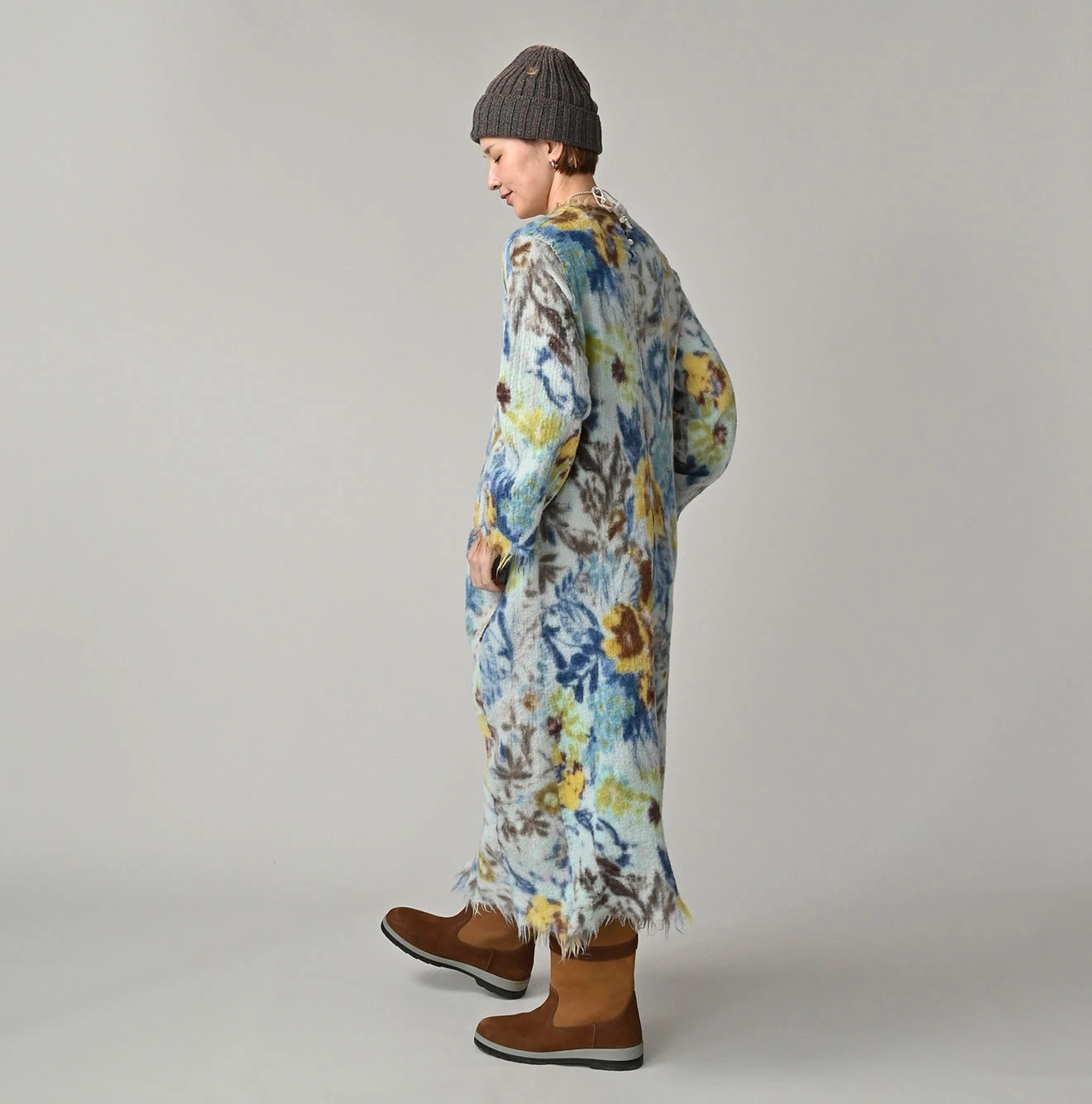 45R(フォーティファイブアール) |縮絨ジャルダンプリントのぽよんドレス