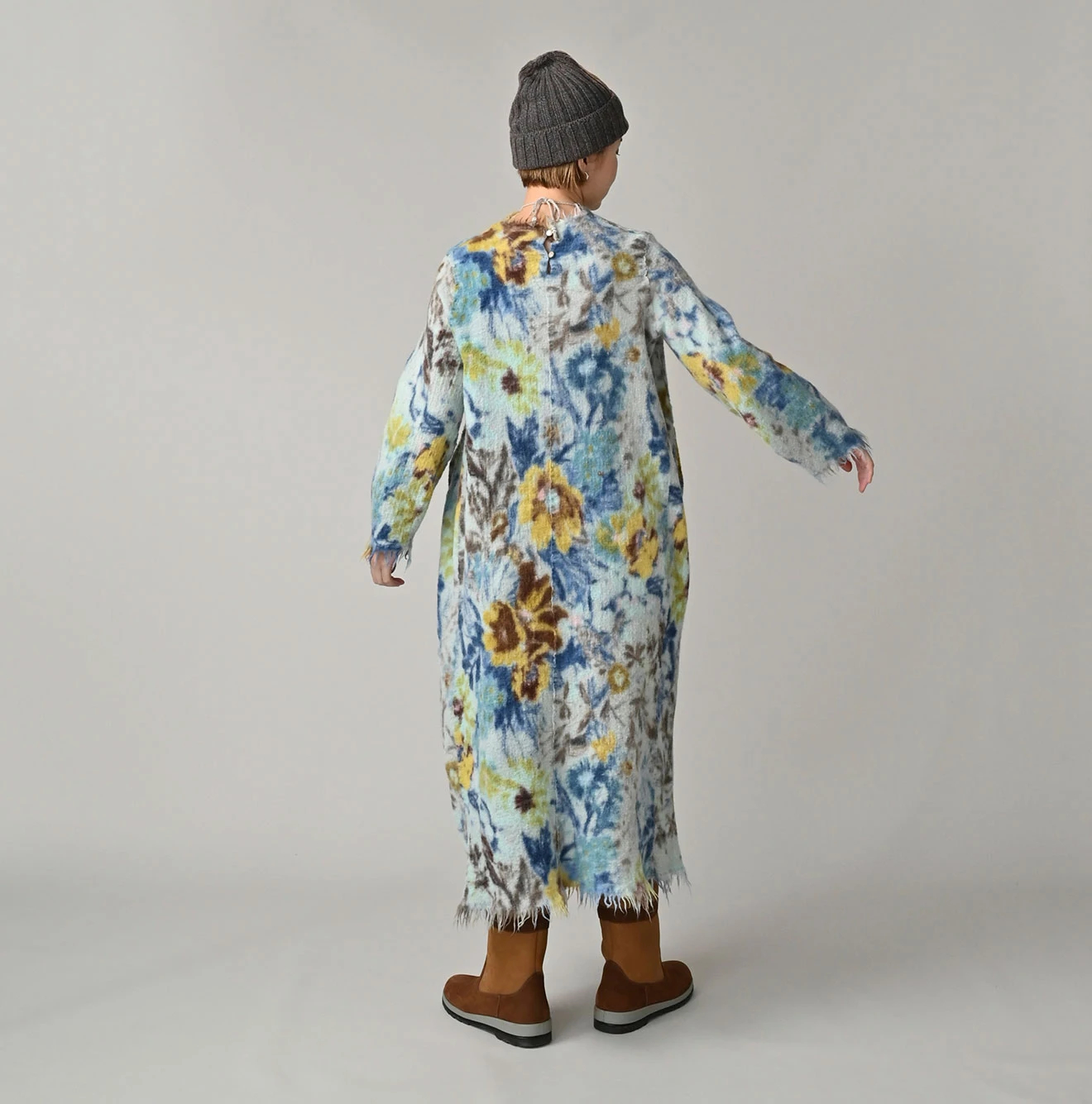 45R(フォーティファイブアール) |縮絨ジャルダンプリントのぽよんドレス