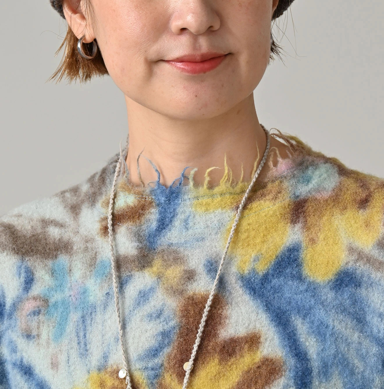 45R(フォーティファイブアール) |縮絨ジャルダンプリントのぽよんドレス