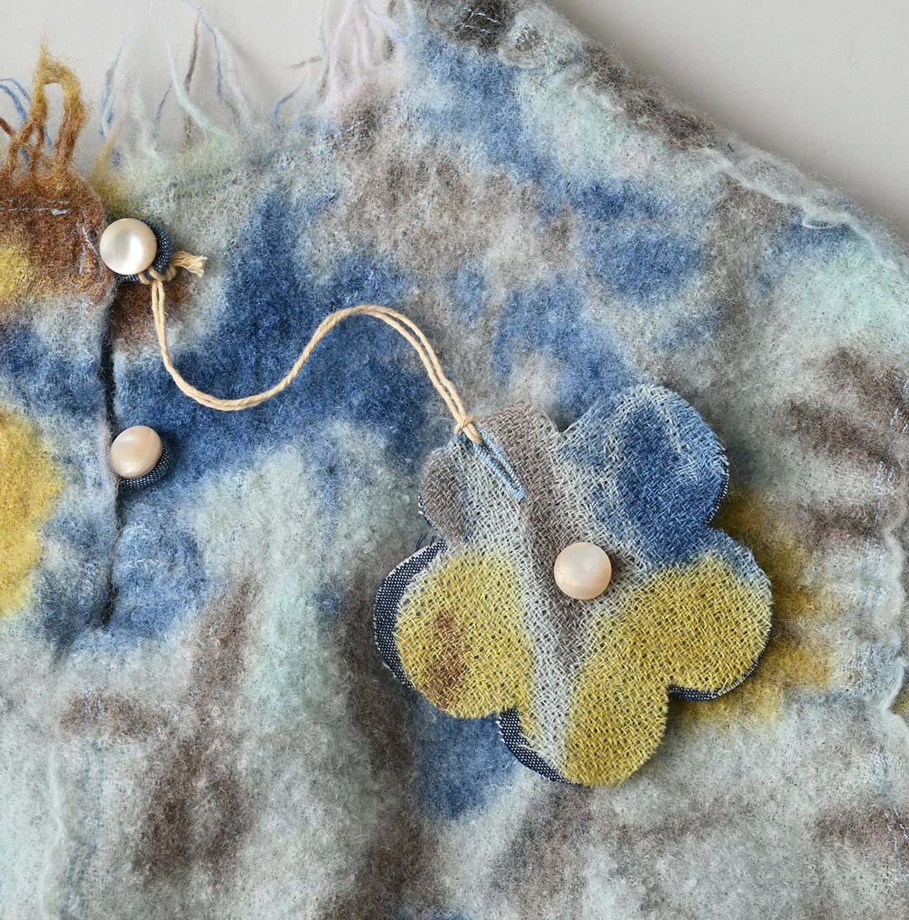 45R(フォーティファイブアール) |縮絨ジャルダンプリントのぽよんドレス