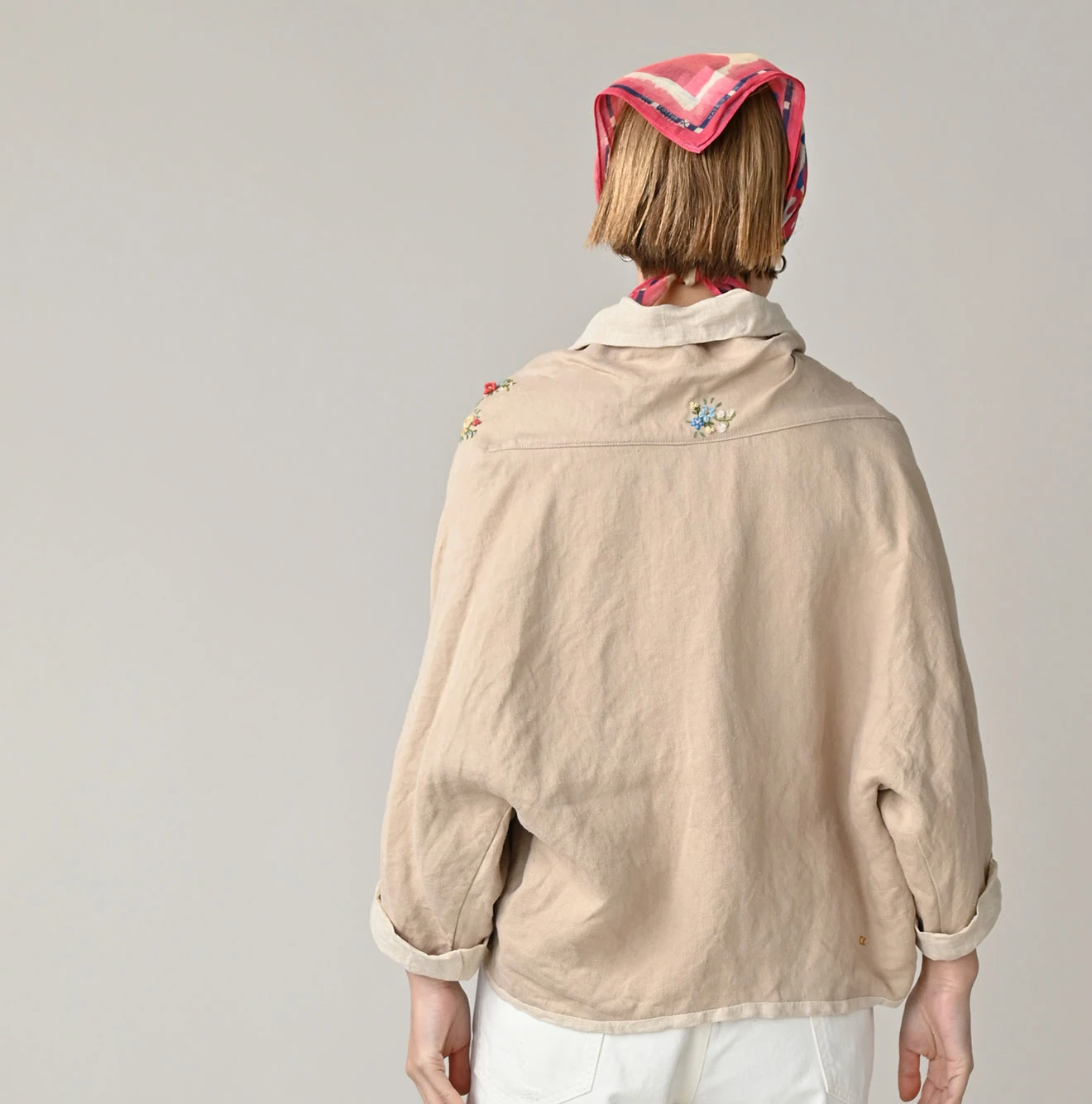 45R(フォーティファイブアール) |リネン重ね刺繍のボレロ