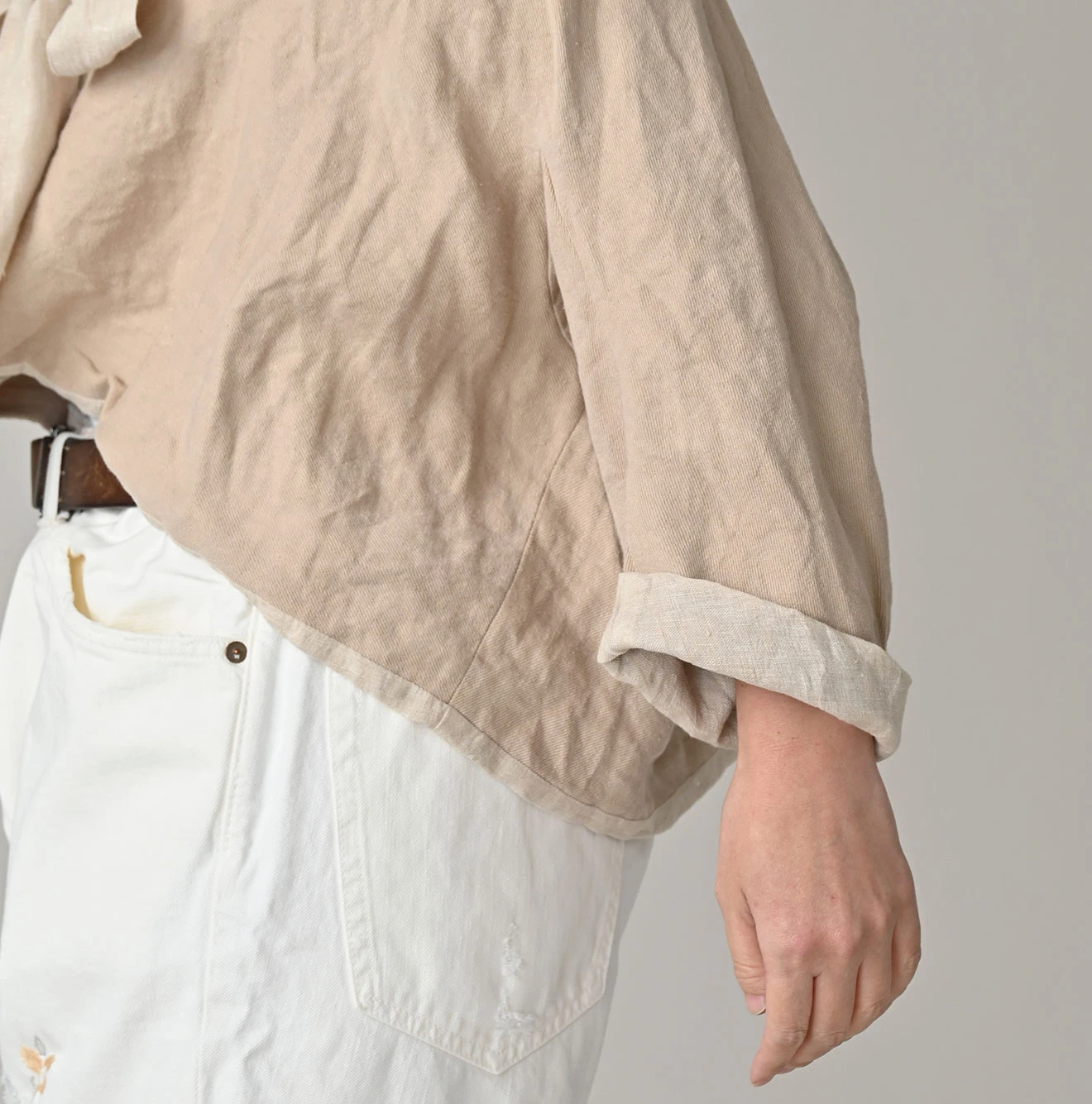 45R(フォーティファイブアール) |リネン重ね刺繍のボレロ