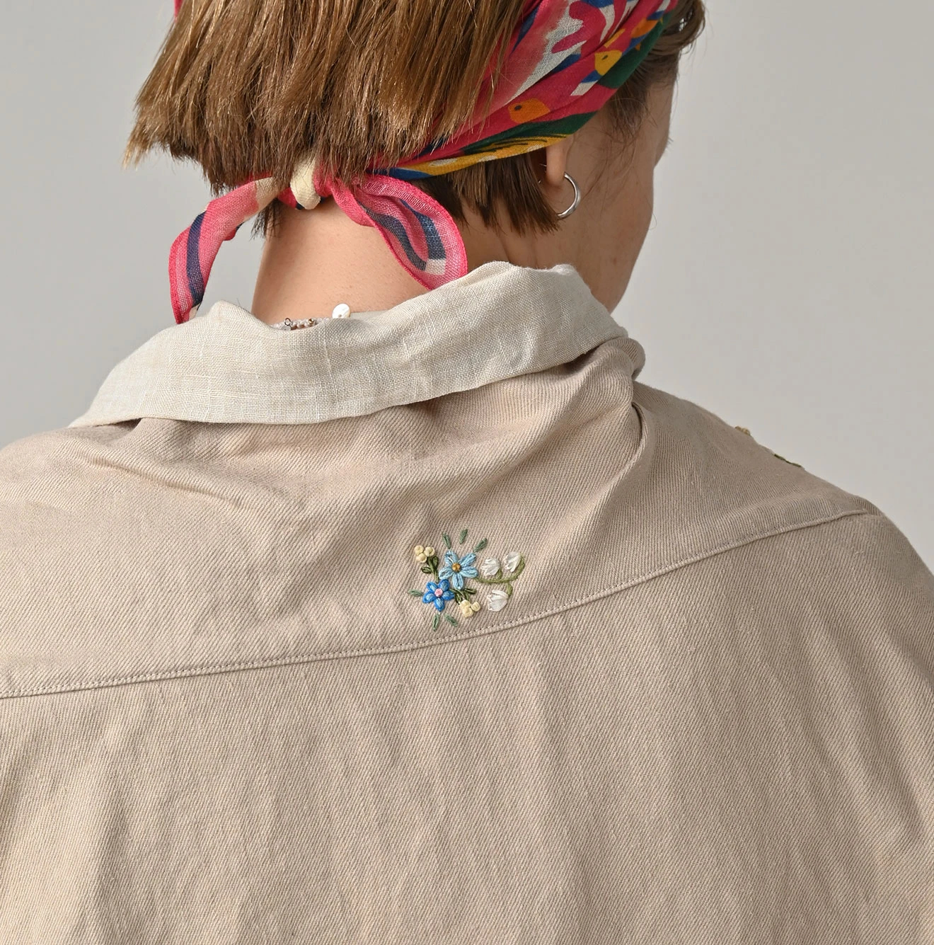 45R(フォーティファイブアール) |リネン重ね刺繍のボレロ