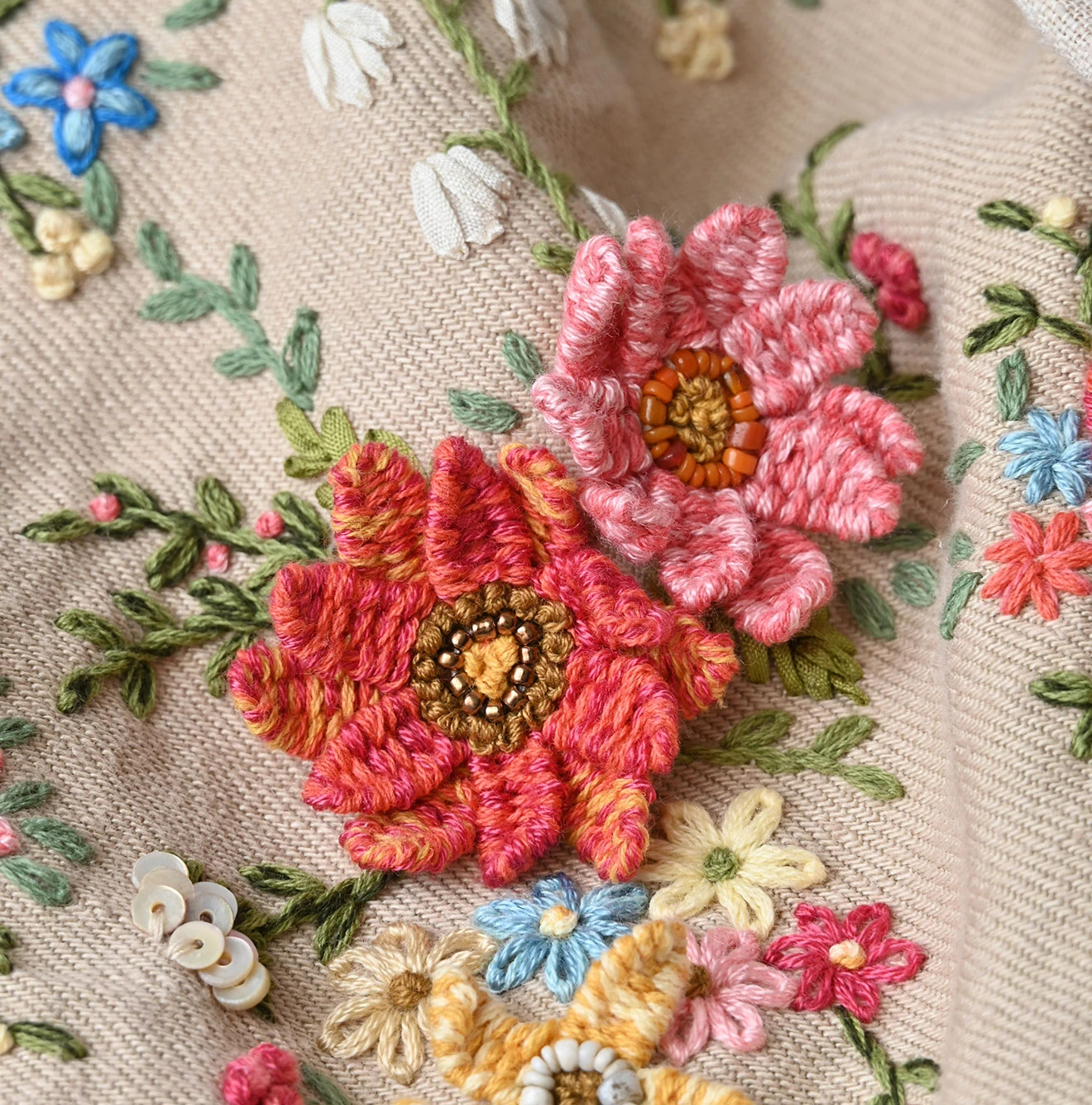 45R(フォーティファイブアール) |リネン重ね刺繍のボレロ