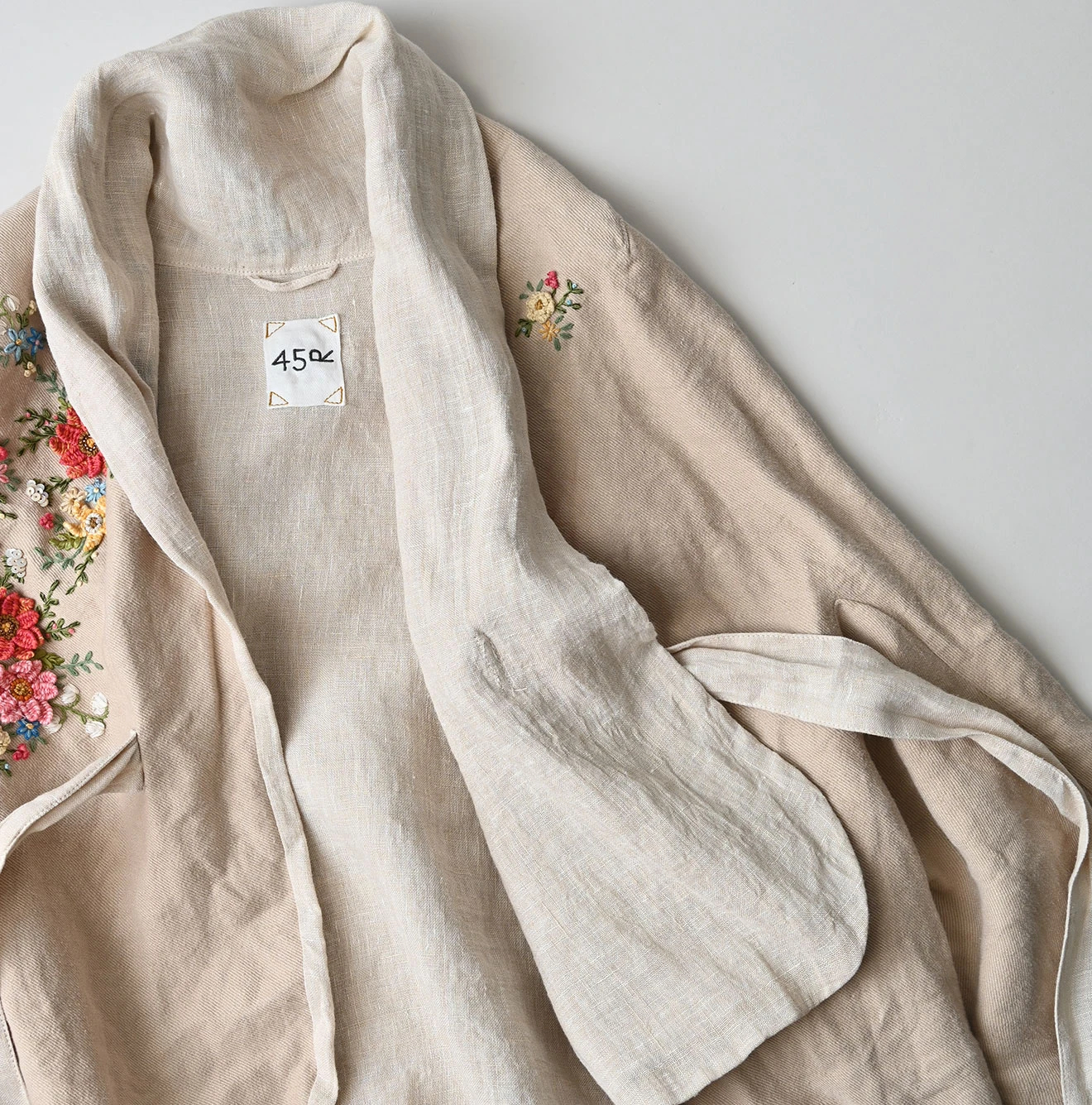 45R(フォーティファイブアール) |リネン重ね刺繍のボレロ