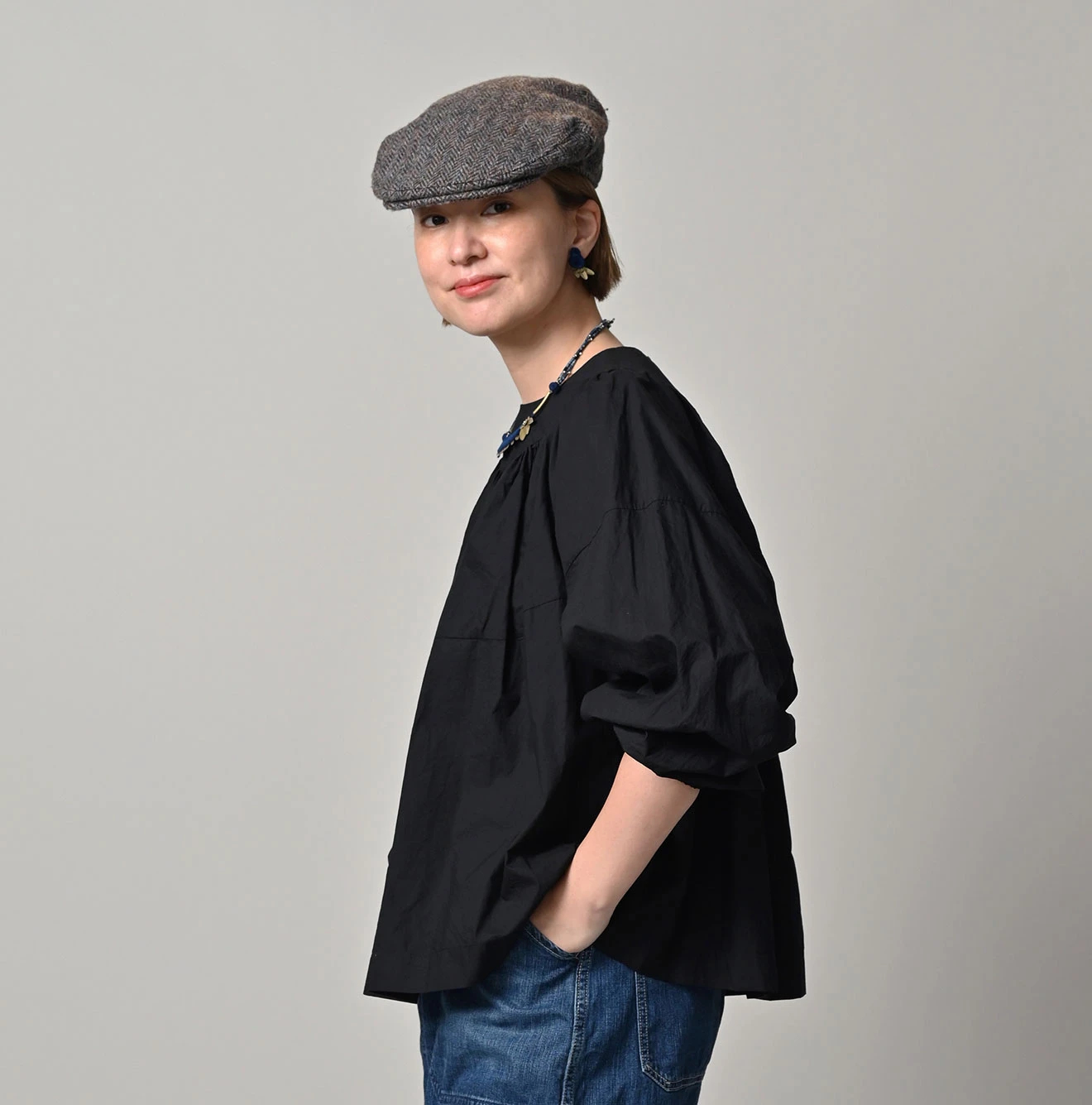 45R(フォーティファイブアール) |スーピマバチストのタックギャザーブラウス