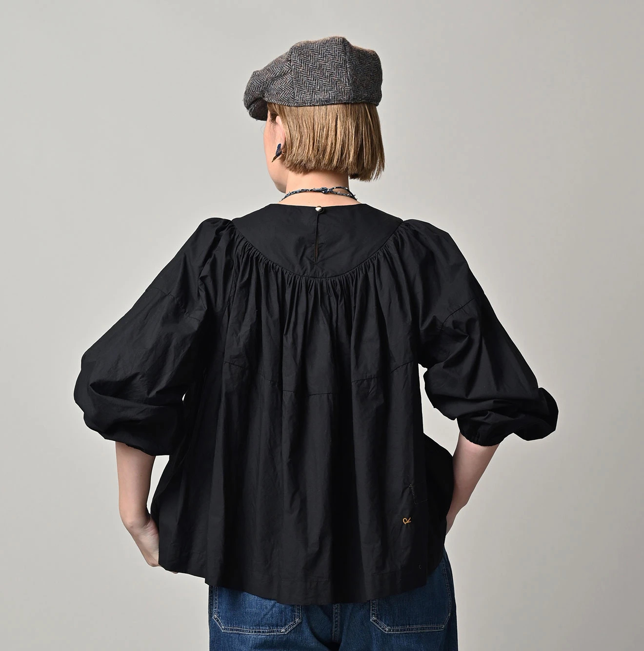 45R(フォーティファイブアール) |スーピマバチストのタックギャザーブラウス