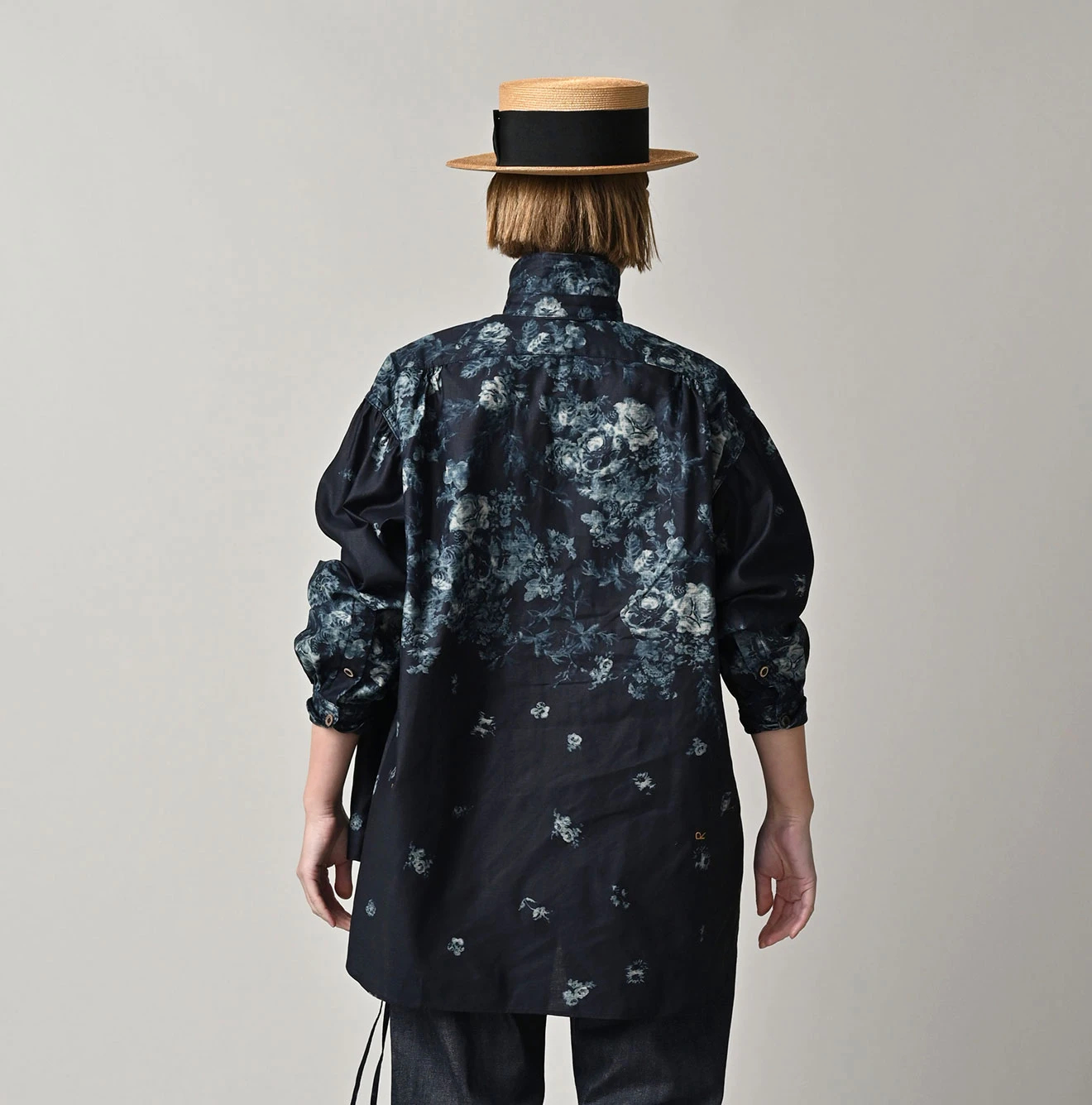 45R（フォーティファイブアール）| インディゴ抜染ローズプリントの