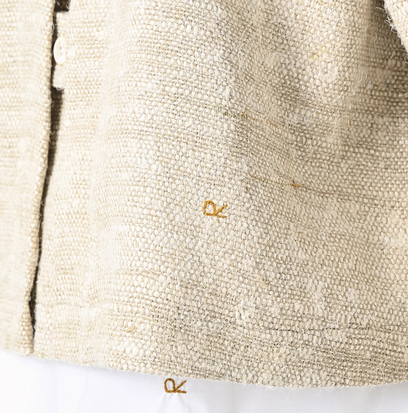 45R(フォーティファイブアール) |インドリネンシルクツイードの四角ジャケット