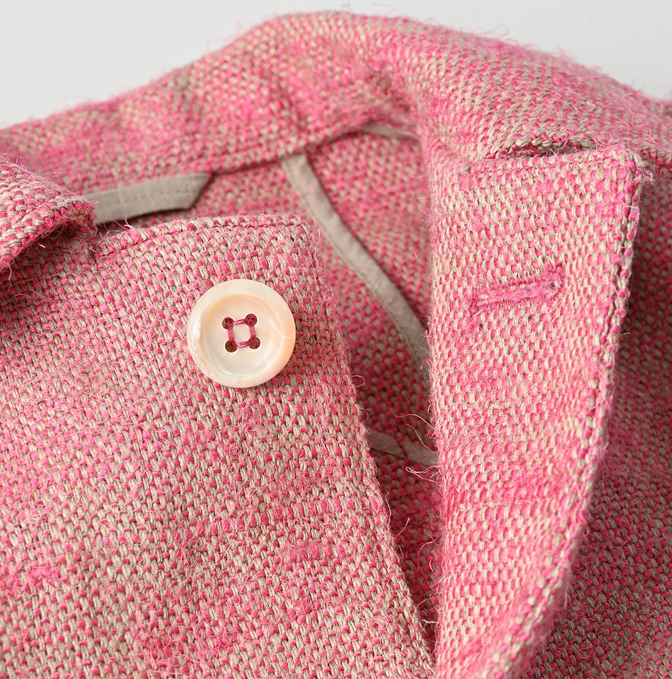 45R(フォーティファイブアール) |インドリネンシルクツイードの四角ジャケット