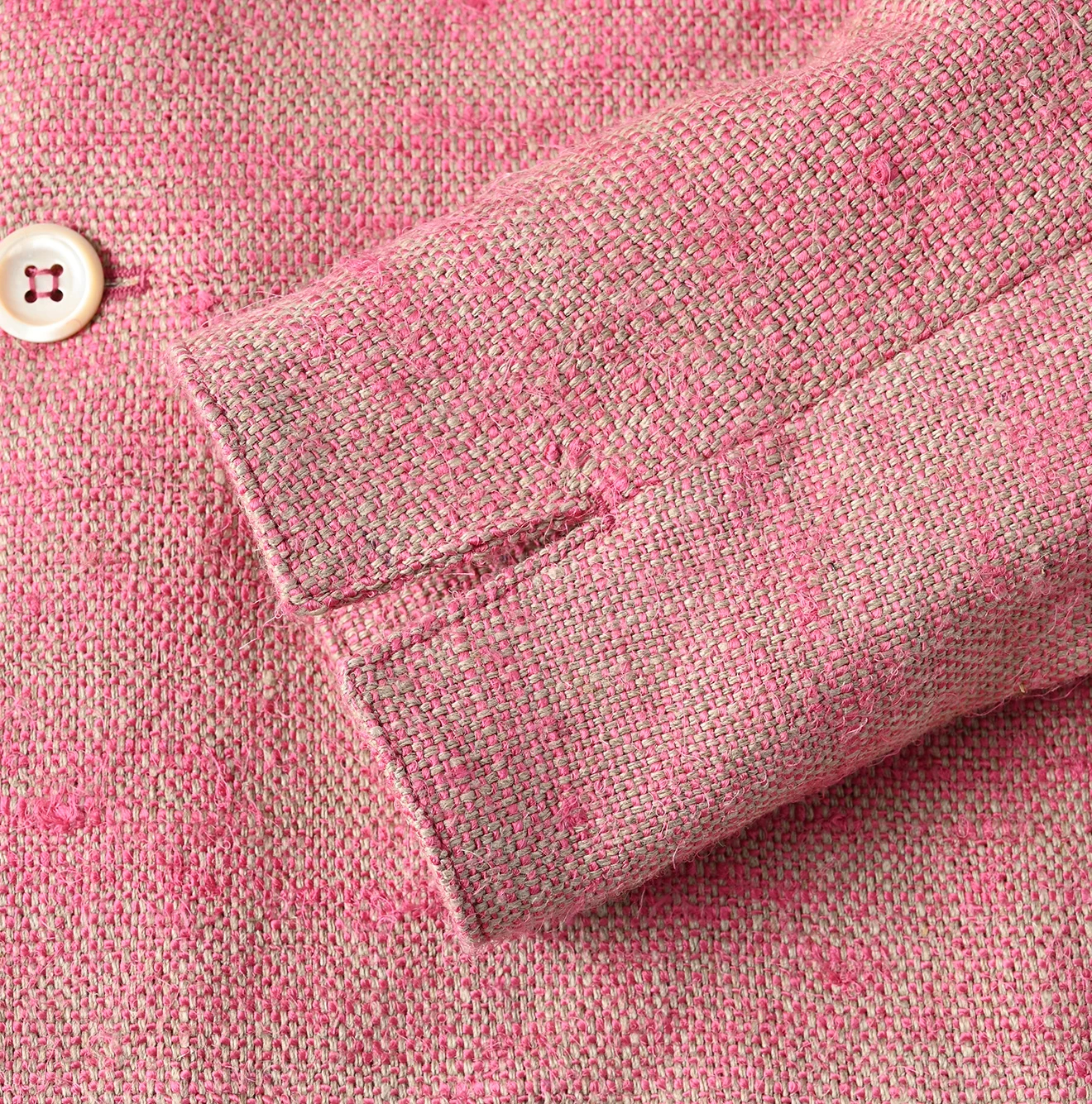 45R(フォーティファイブアール) |インドリネンシルクツイードの四角ジャケット