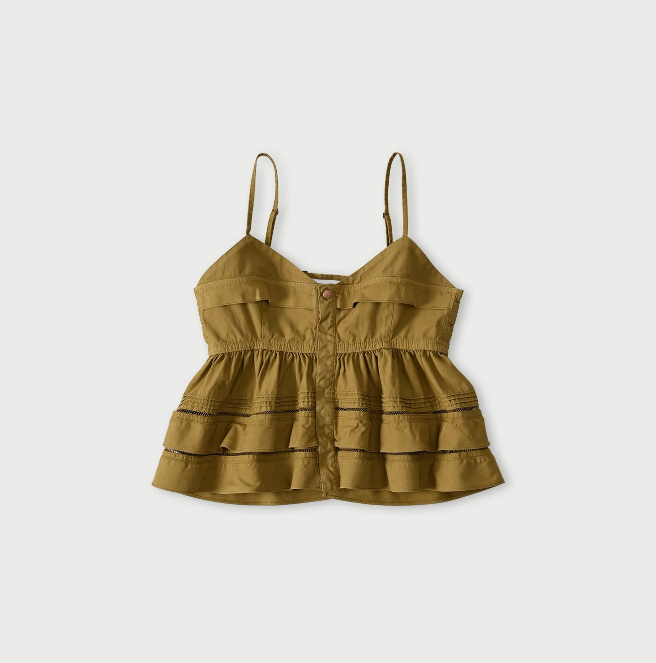 45R(フォーティファイブアール) |薄バックサテンのティアードフリルキャミ