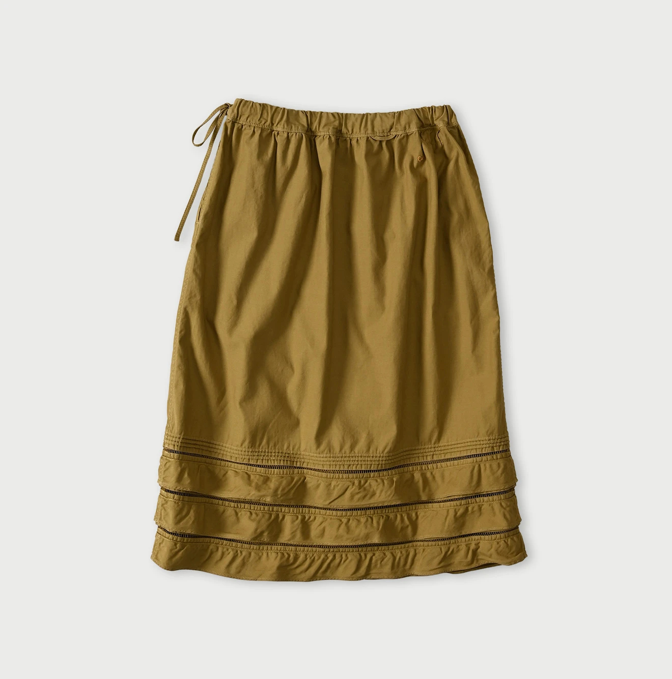 45R(フォーティファイブアール) |薄バックサテンのティアードフリルペチスカート