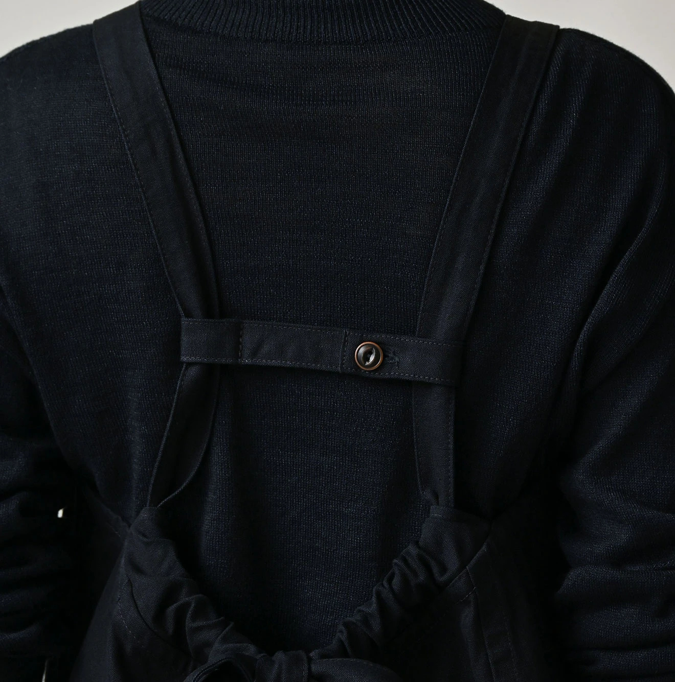 45R(フォーティファイブアール) |高密度ダック×リボンレースのタックタックドレス（インディゴ）