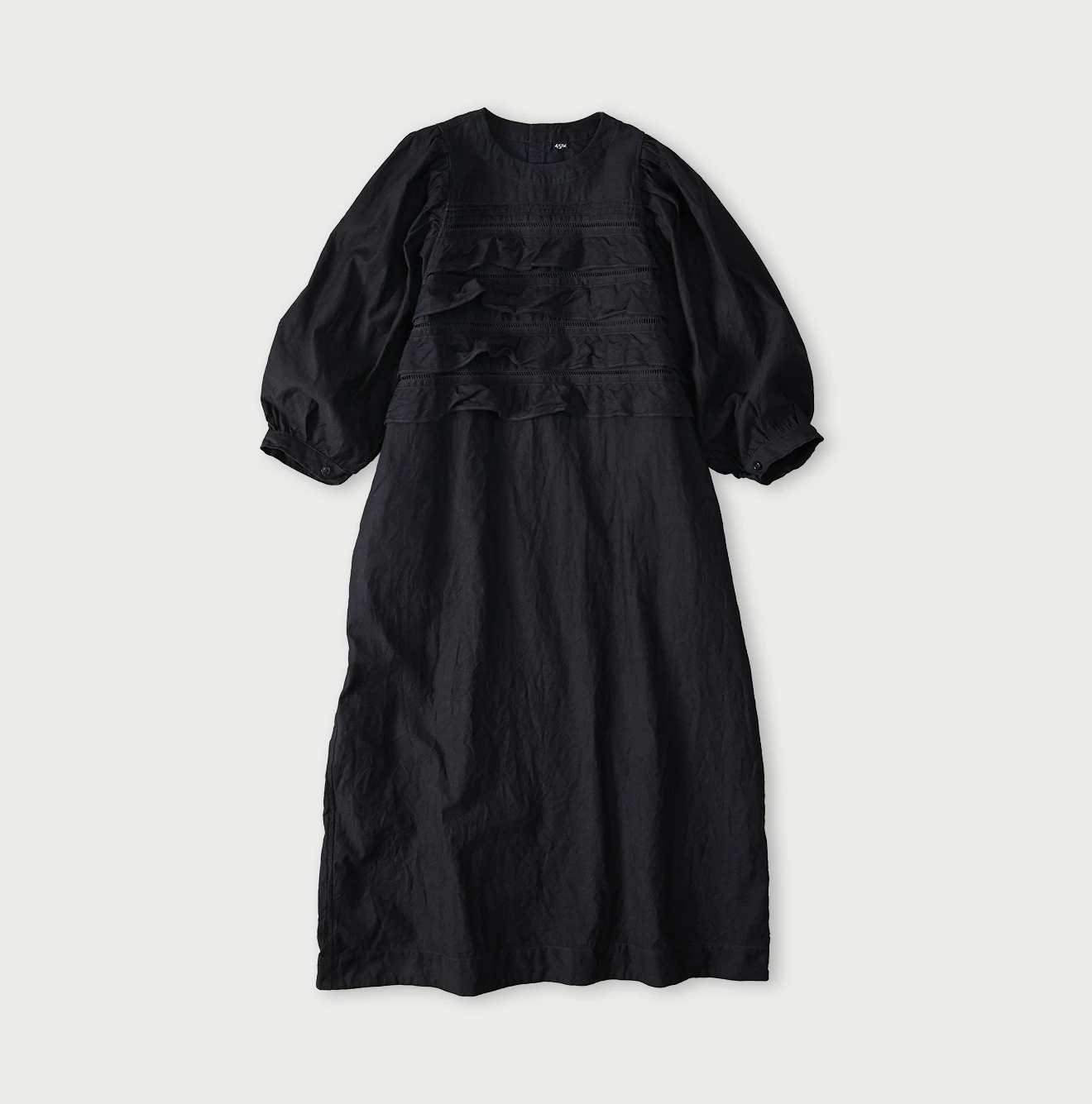 45R（フォーティファイブアール）| 薄バックサテンのティアードフリル