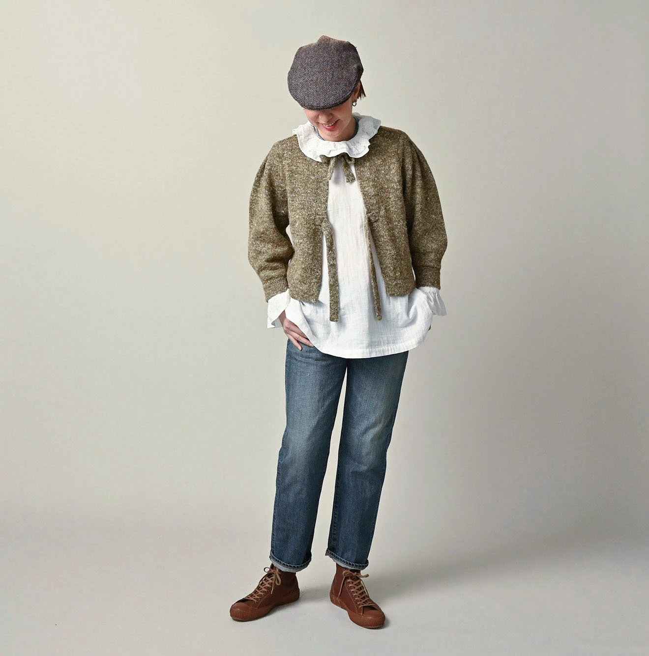 45R(フォーティファイブアール) |カシミヤリネンのカーディガン