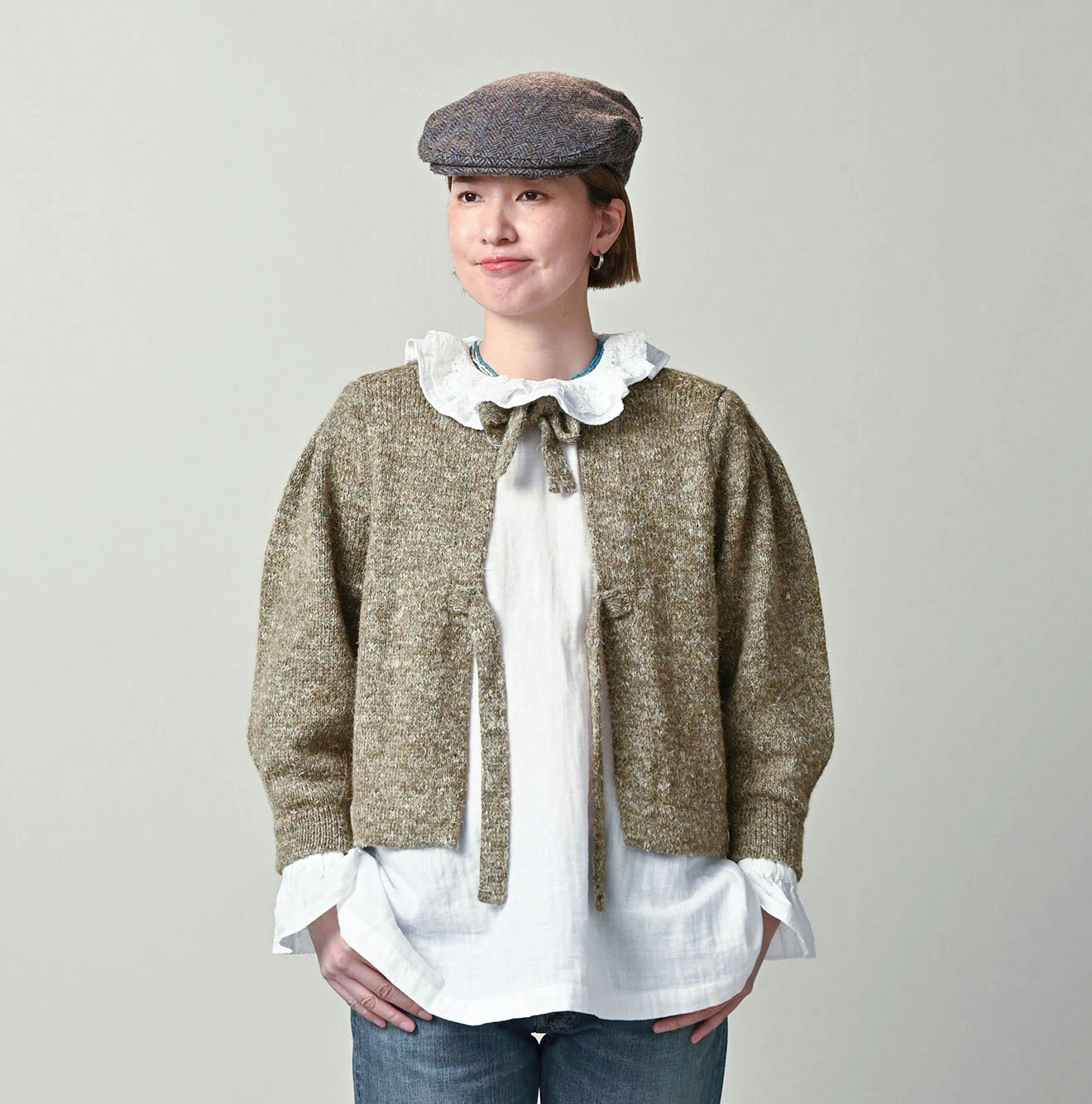 45R(フォーティファイブアール) |カシミヤリネンのカーディガン