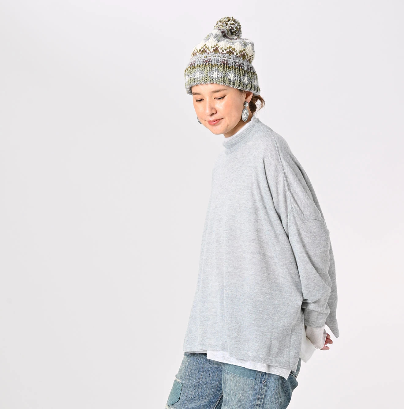 45R（フォーティファイブアール）| カシミヤ超ガーゼのビッグスリットT