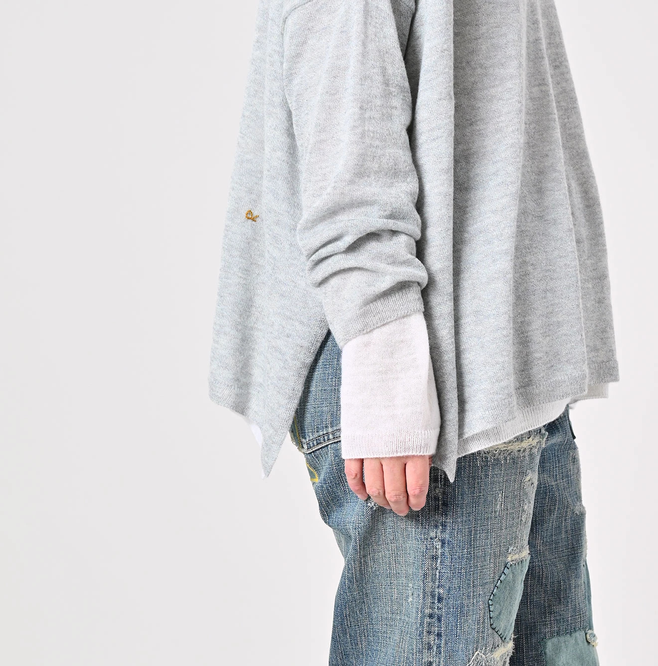 45R（フォーティファイブアール）| カシミヤ超ガーゼのビッグスリットT