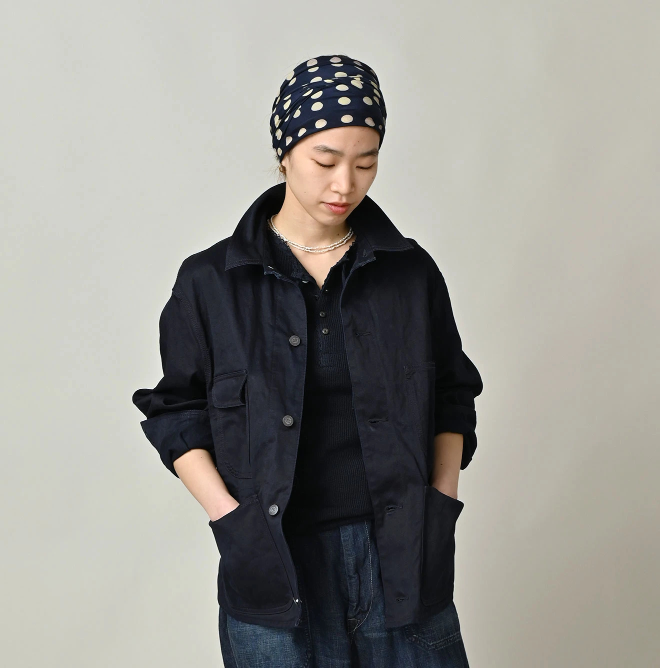 45R(フォーティファイブアール) |双糸チノの908カバーオール（インディゴ）