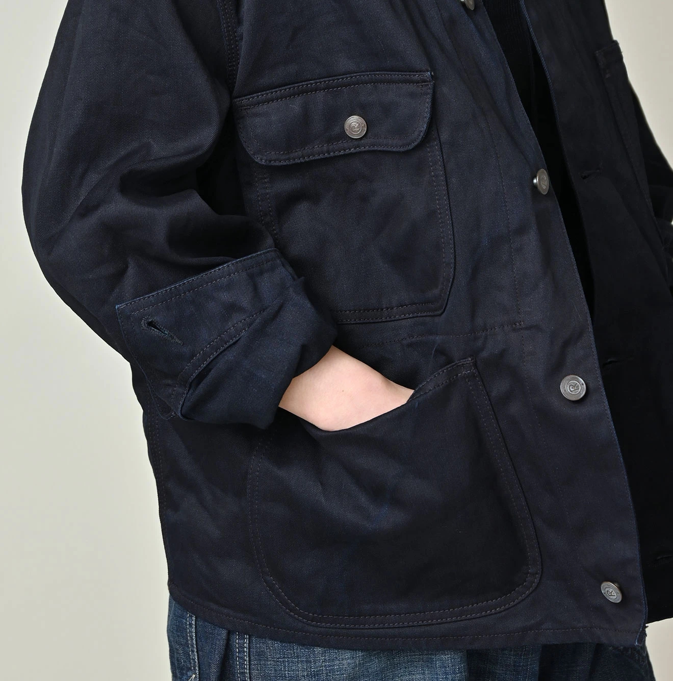 45R(フォーティファイブアール) |双糸チノの908カバーオール（インディゴ）