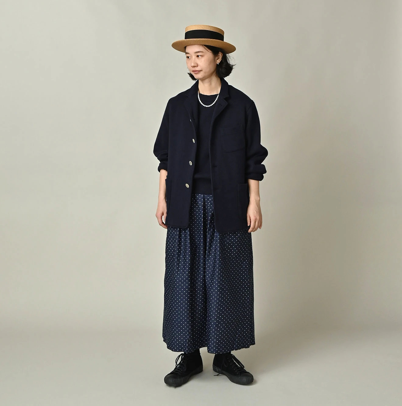 45R(フォーティファイブアール) |ジャージ無地ジャカードの908カーデジャケット