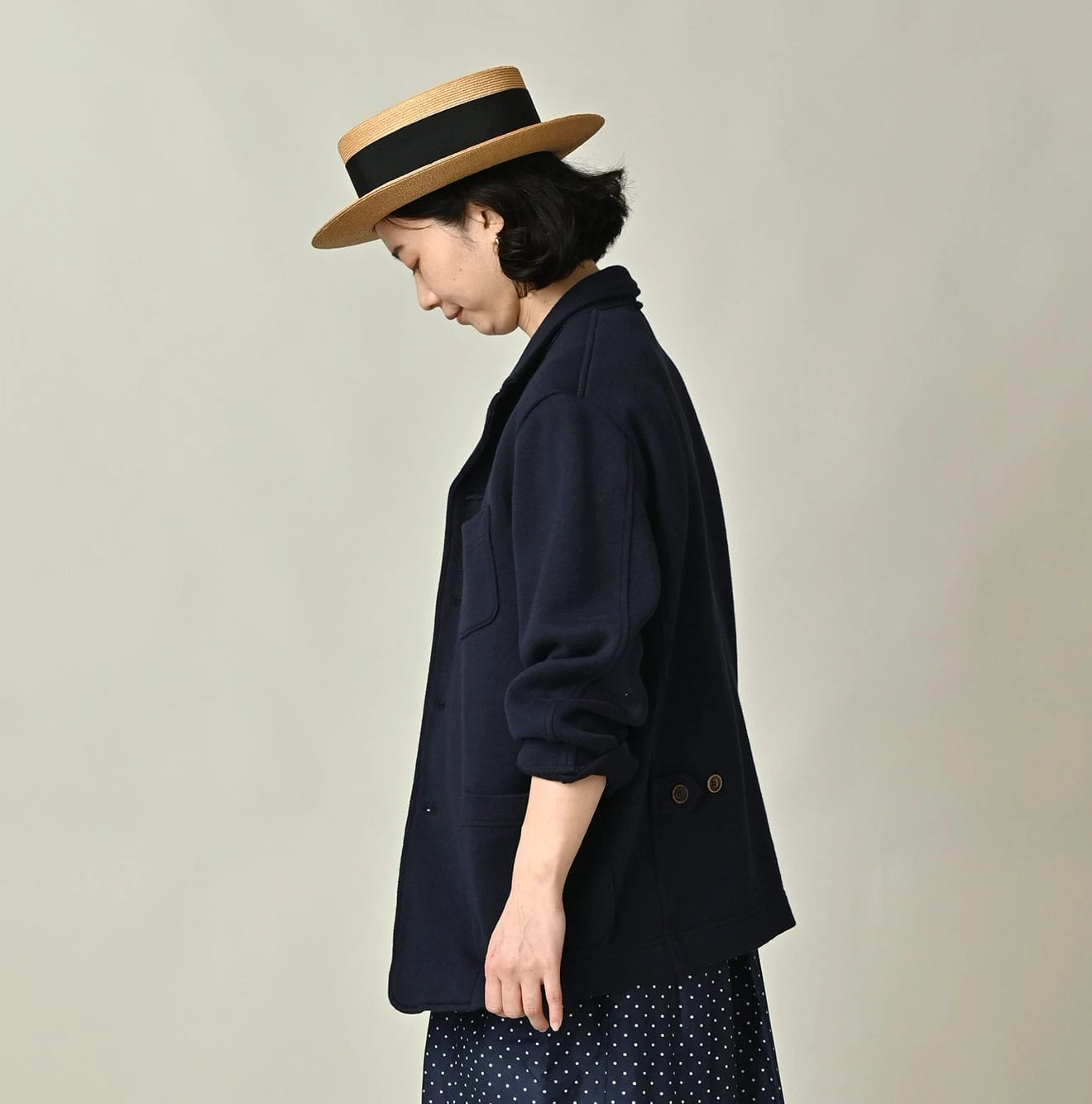 45R(フォーティファイブアール) |ジャージ無地ジャカードの908カーデジャケット