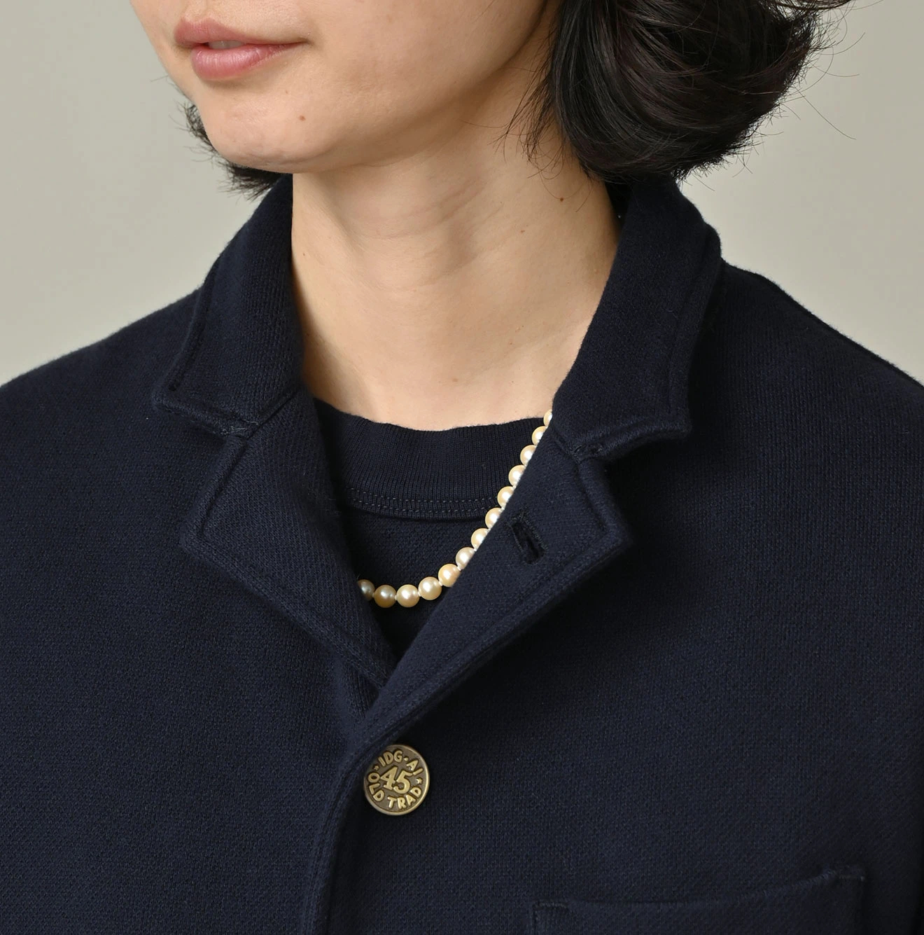 45R(フォーティファイブアール) |ジャージ無地ジャカードの908カーデジャケット