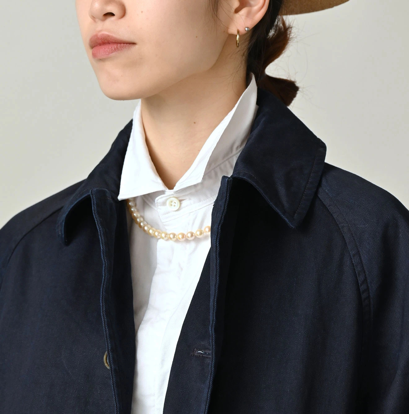 45R(フォーティファイブアール) |双糸チノの908ステンカラーコート（インディゴ）