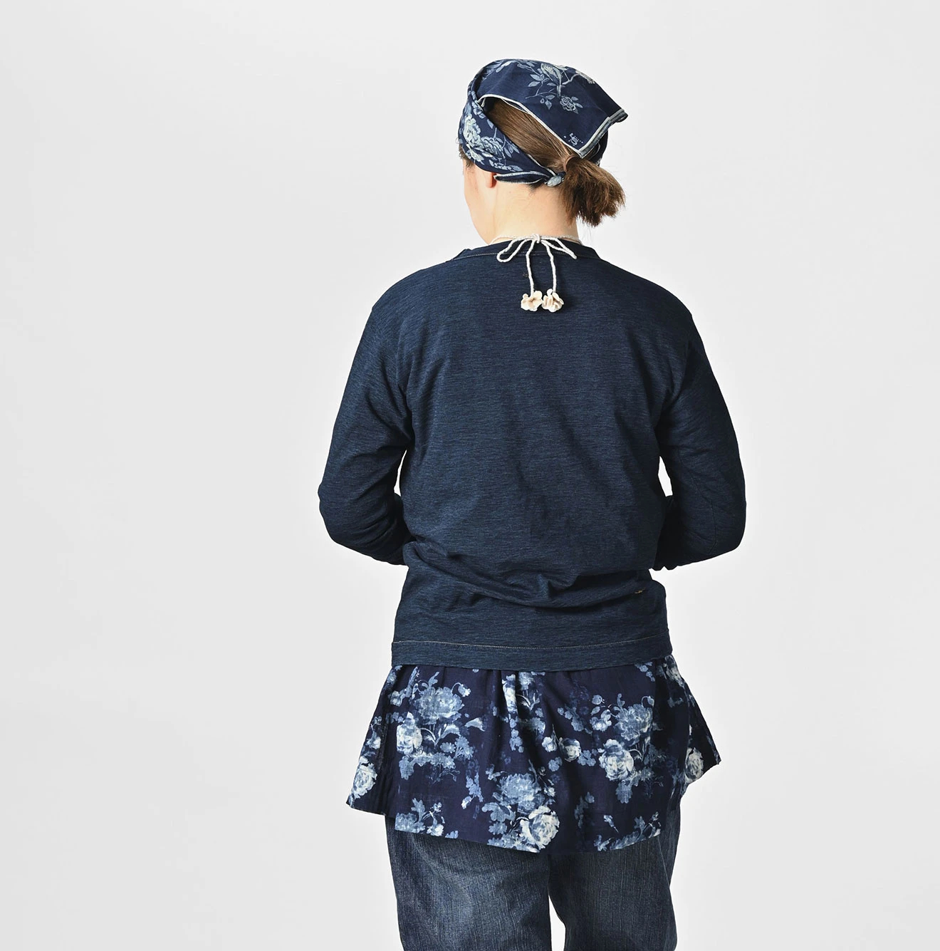 45R(フォーティファイブアール) |お手前頂戴ブル刺繍の90845星Tシャツ（インディゴ）