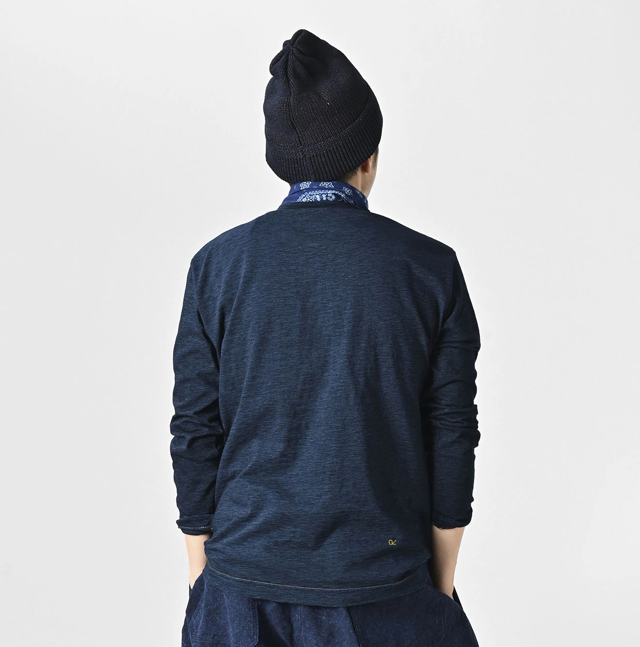 45R(フォーティファイブアール) |お手前頂戴ブル刺繍の90845星Tシャツ（インディゴ）