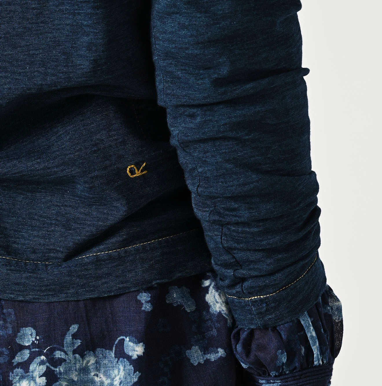 45R(フォーティファイブアール) |お手前頂戴ブル刺繍の90845星Tシャツ（インディゴ）