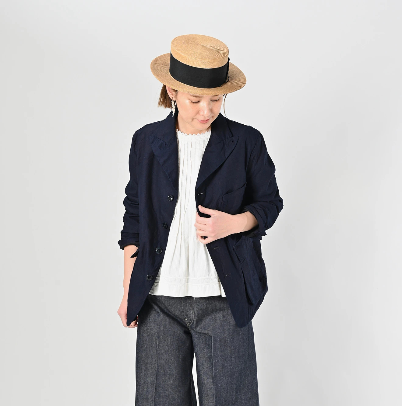 45R(フォーティファイブアール) |薄バックサテンの908ジャケッター（インディゴ）