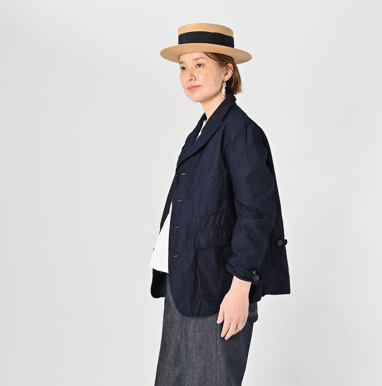 45R(フォーティファイブアール) |薄バックサテンの908ジャケッター（インディゴ）