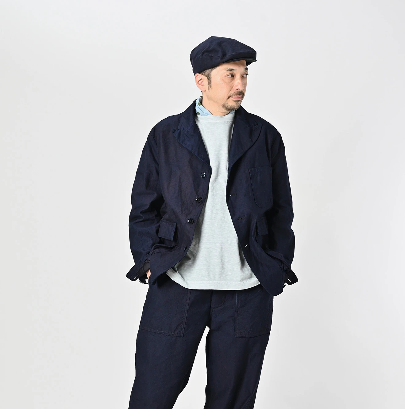 45R(フォーティファイブアール) |薄バックサテンの908ジャケッター（インディゴ）