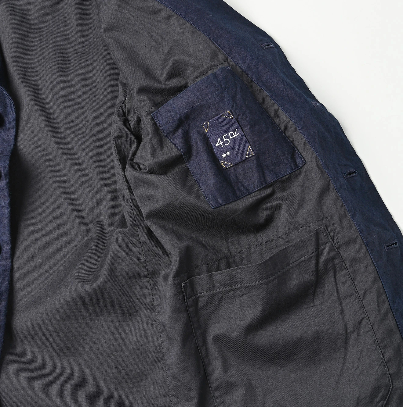 45R(フォーティファイブアール) |薄バックサテンの908ジャケッター（インディゴ）