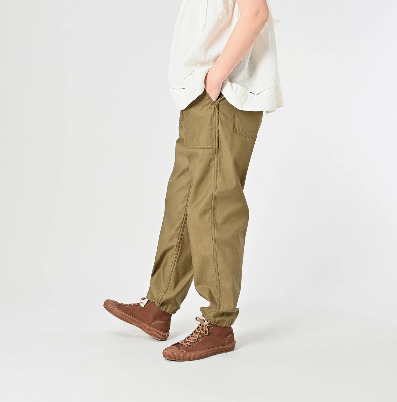 45R(フォーティファイブアール) |薄バックサテンの908ベイカーパンツ